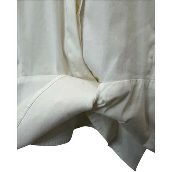 Lafayette 148 New York Cream Button-Down Shirt | Minimalist | Scandi Girl - Picture 6 of 10